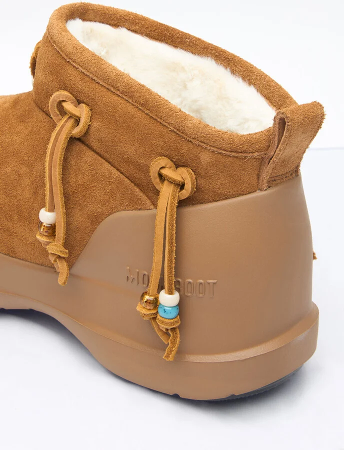 Moon Boot Luna Low Beads Suede Boots - Woman Boots Brown Eu - 38 - Image 6