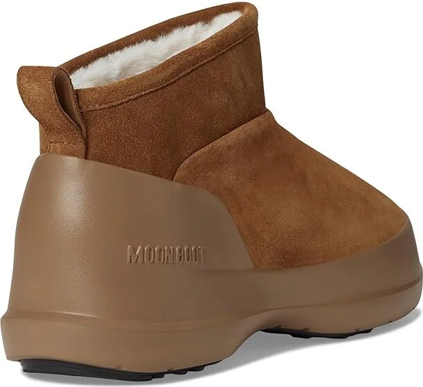 MOON BOOT Luna Low Boot Suede Boots Cognac : EU 38 (US Men's 6 - Women's 7) Medium, Rubber/Suede - Image 4