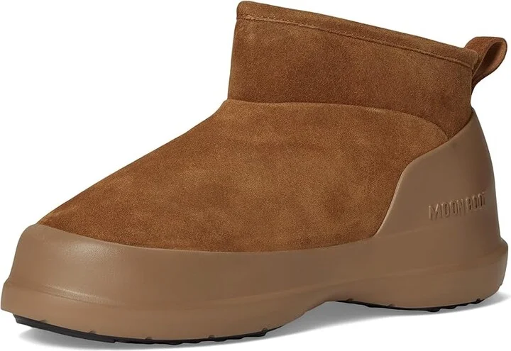 MOON BOOT Luna Low Boot Suede Boots Cognac : EU 38 (US Men's 6 - Women's 7) Medium, Rubber/Suede - Image 5