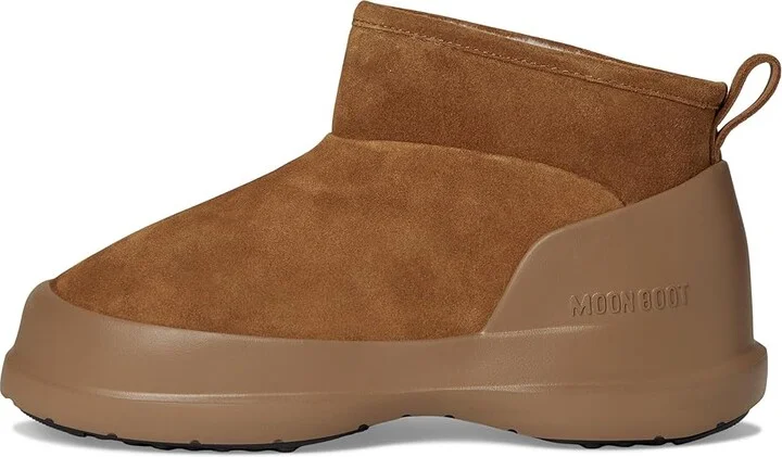 MOON BOOT Luna Low Boot Suede Boots Cognac : EU 38 (US Men's 6 - Women's 7) Medium, Rubber/Suede - Image 6