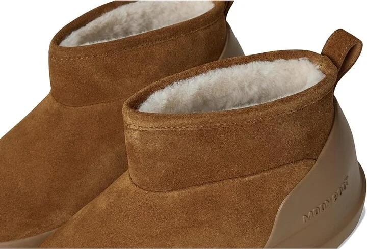 MOON BOOT Luna Low Boot Suede Boots Cognac : EU 38 (US Men's 6 - Women's 7) Medium, Rubber/Suede - Image 7