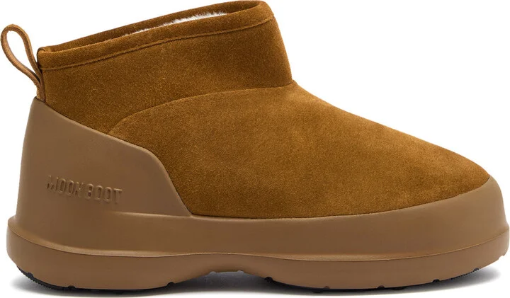 Moon Boot Luna Low-suede Ankle Boots Tan/brown UK6