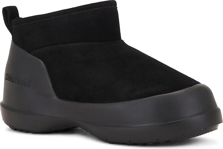 MOON BOOT Luna Low Suede Boot in Black - Image 2