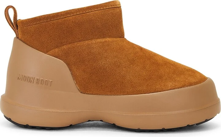 MOON BOOT Luna Low Suede Boot in Brown