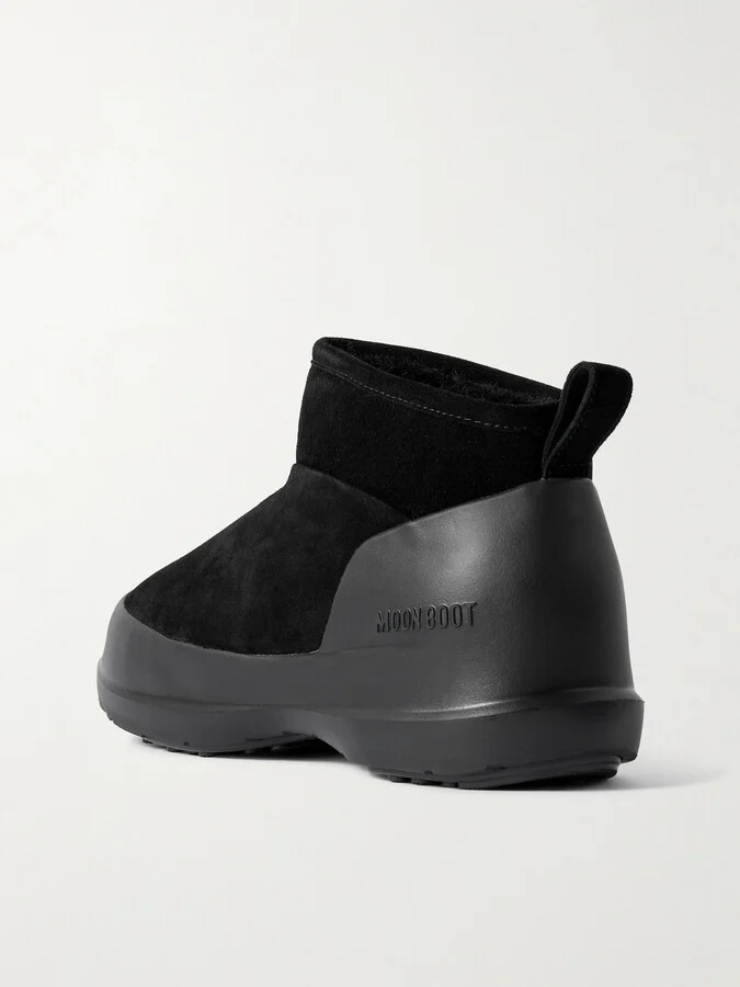 Moon Boot - Luna Low Suede Boots - Black - Image 3