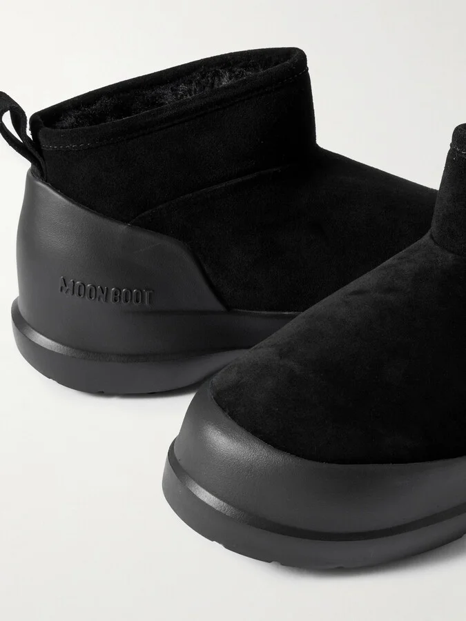 Moon Boot - Luna Low Suede Boots - Black - Image 4
