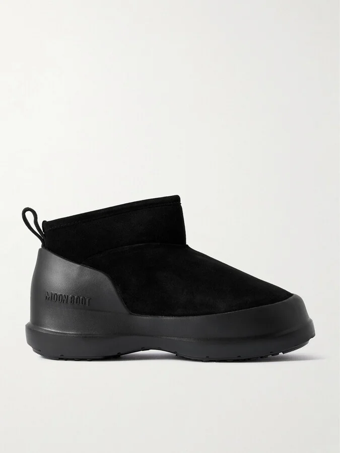 Moon Boot - Luna Low Suede Boots - Black