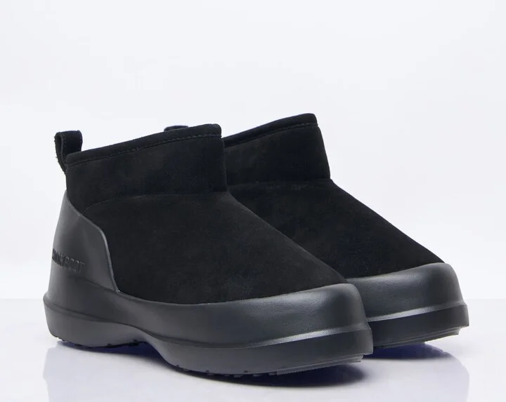Moon Boot Luna Low Suede Boots - Woman Boots Black Eu - 41 - Image 3