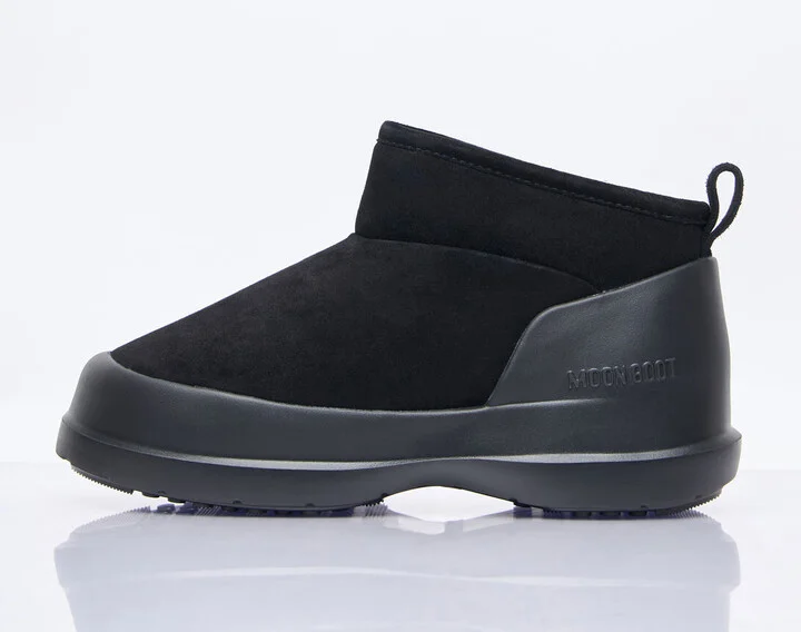 Moon Boot Luna Low Suede Boots - Woman Boots Black Eu - 41 - Image 4