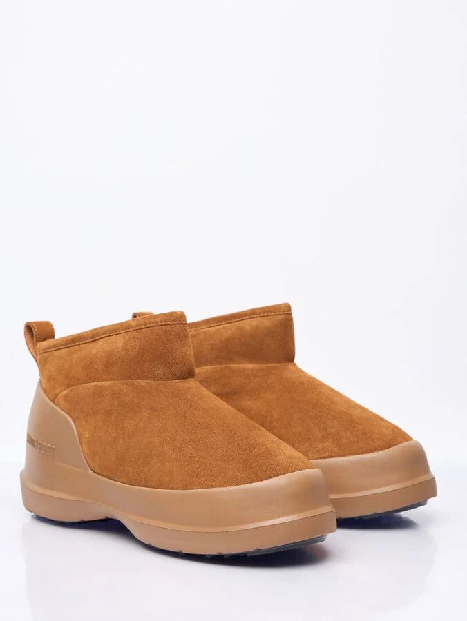 Moon Boot Luna Low Suede Boots - Woman Boots Brown Eu - 40 - Image 3