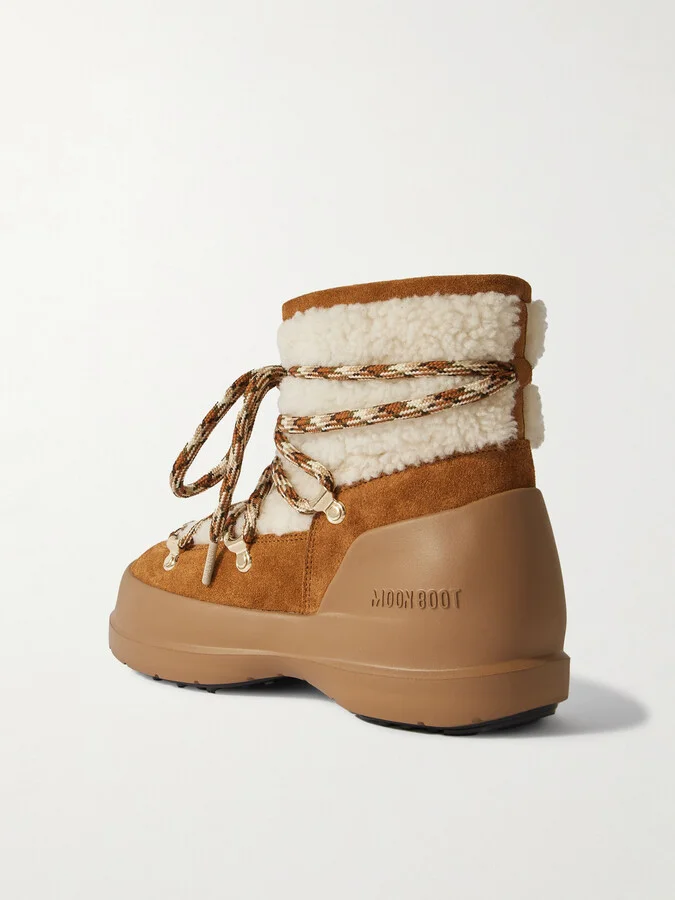 Moon Boot - Luna Shearling Snow Boots - Brown - Image 3