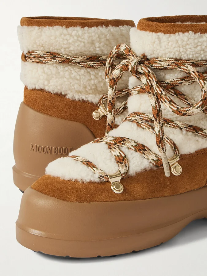 Moon Boot - Luna Shearling Snow Boots - Brown - Image 4