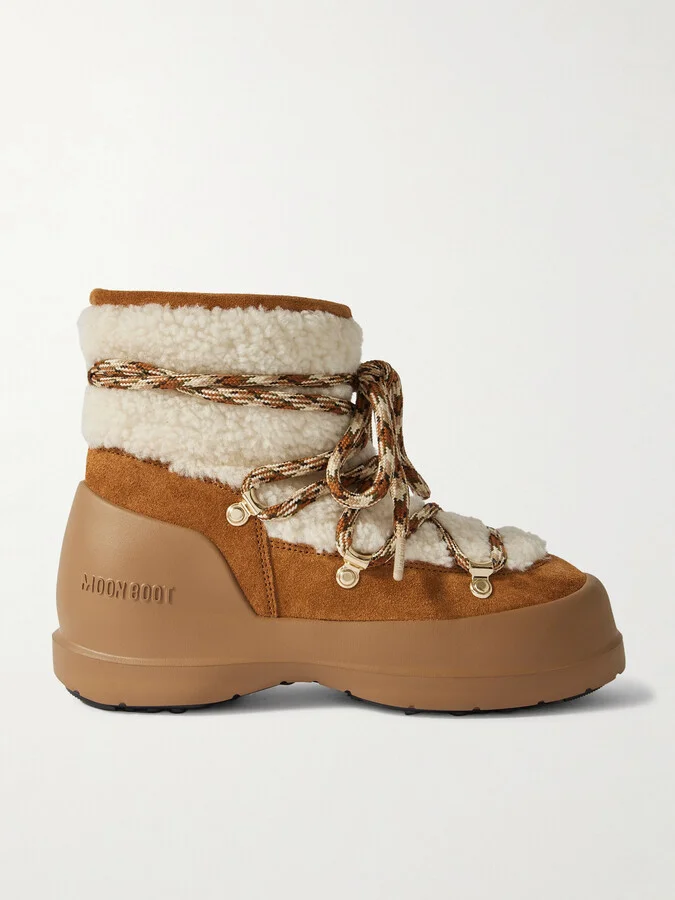 Moon Boot - Luna Shearling Snow Boots - Brown