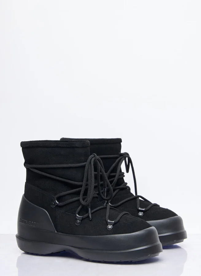 Moon Boot Luna Suede Boots - Woman Boots Black Eu - 36 - Image 3