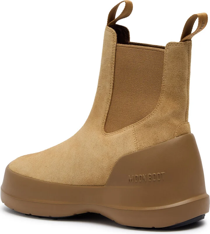 Moon Boot Luna Suede Chelsea Boots Beige UK8 - Image 2