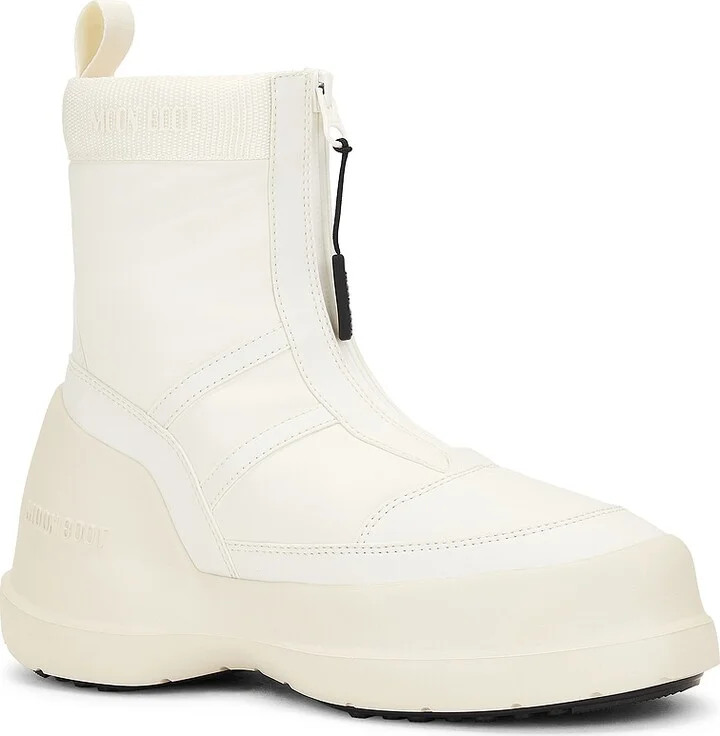 MOON BOOT Luna Zip Boot in Cream - Image 2