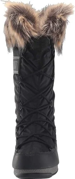 MOON BOOT Moon Boot(r) Monaco WP 2 Women's Boots Black : EU 36 (US Women's 5.5) B - Medium, Canvas/Textile - Image 6
