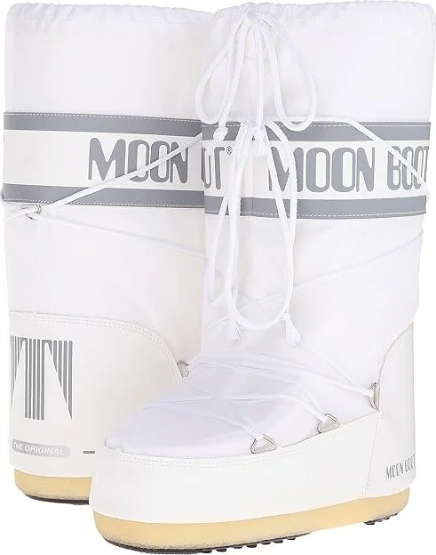 MOON BOOT Moon Boot(r) Nylon Cold Weather Boots White : EU 35-38 (US Men's 3.5-6 - US Women's 4.5-7) Medium