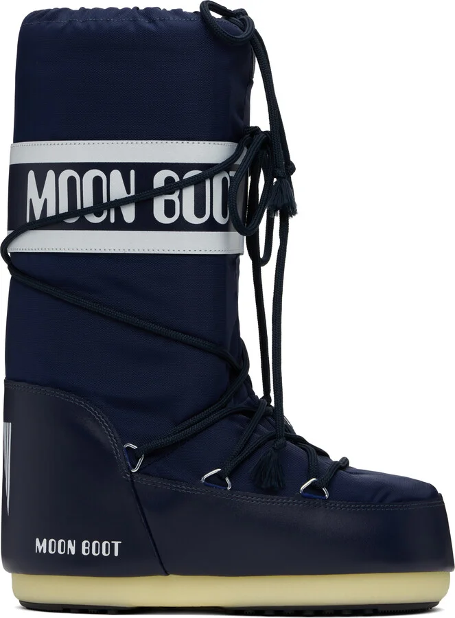 Moon Boot Navy Icon Nylon Boots