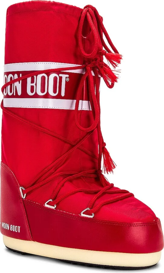 MOON BOOT Nylon Classic Boot in Red - Image 2