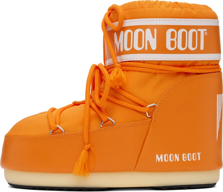 Moon Boot Orange Icon Low Nylon Boots - Image 3