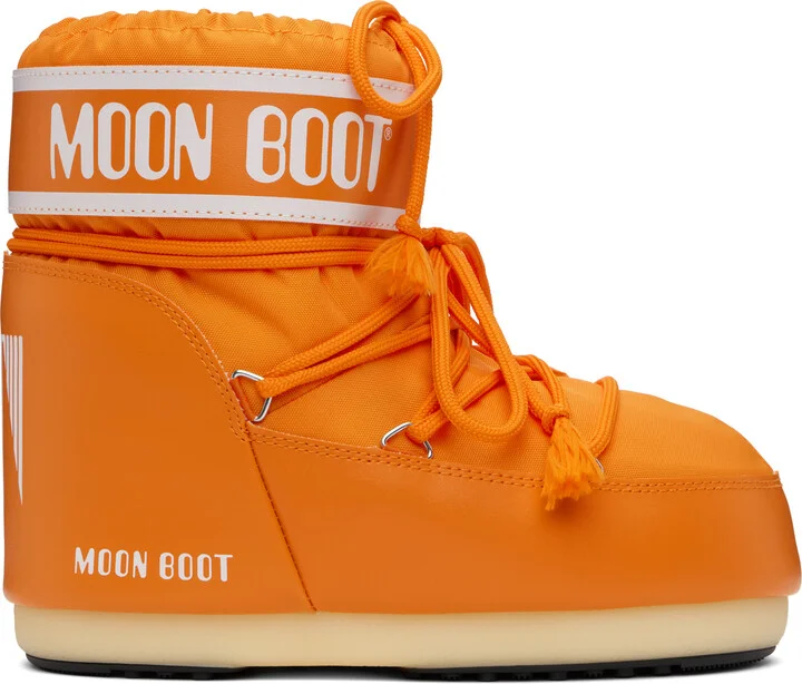 Moon Boot Orange Icon Low Nylon Boots