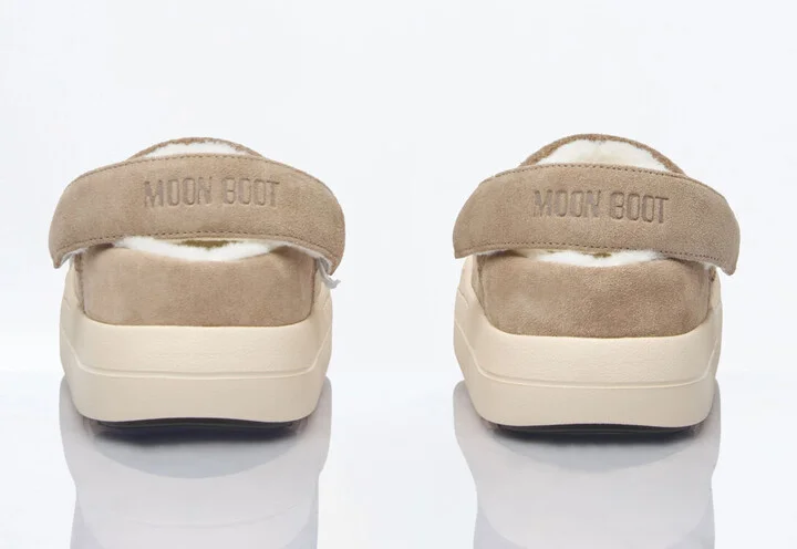 Moon Boot Park Felt Clogs - Woman Slip Ons Beige Eu - 36 - Image 5