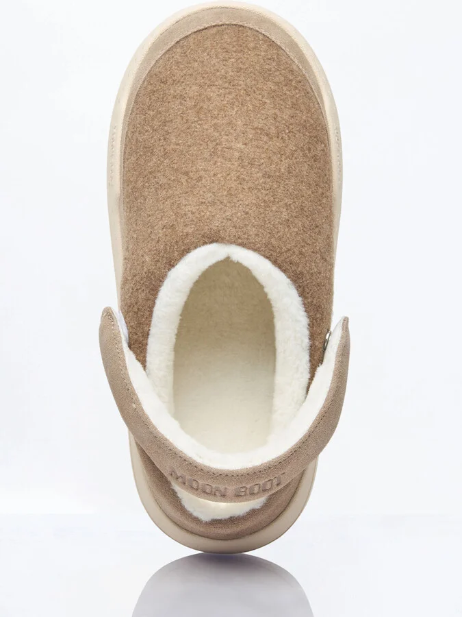 Moon Boot Park Felt Clogs - Woman Slip Ons Beige Eu - 36 - Image 7