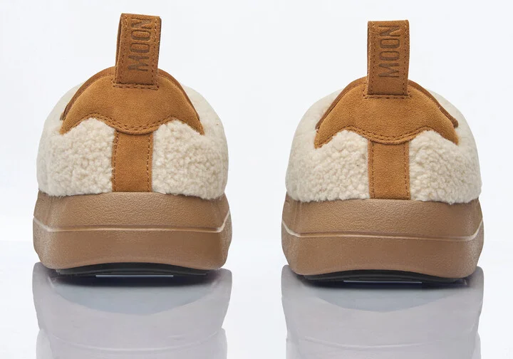 Moon Boot Park Puffer Fleece Slip-on Shoes - Woman Slip Ons Beige Eu - 37 - Image 5