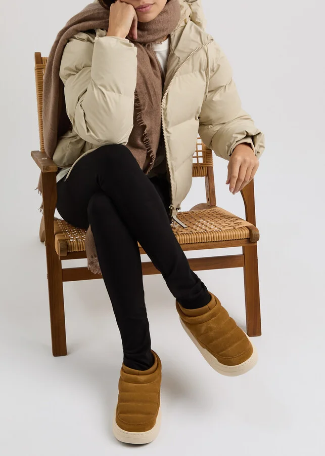 Moon Boot Park Quilted Panelled Suede Sneakers - Image 5