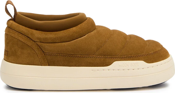 Moon Boot Park Quilted Panelled Suede Sneakers