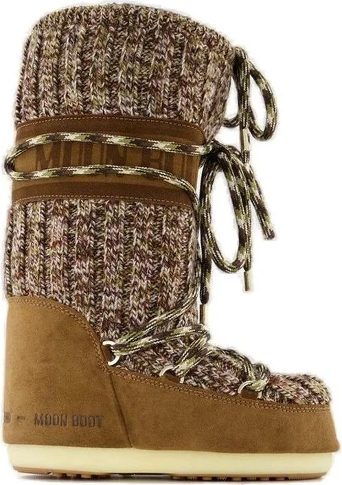 Moon Boot Round-Toe Lace-Up Boots