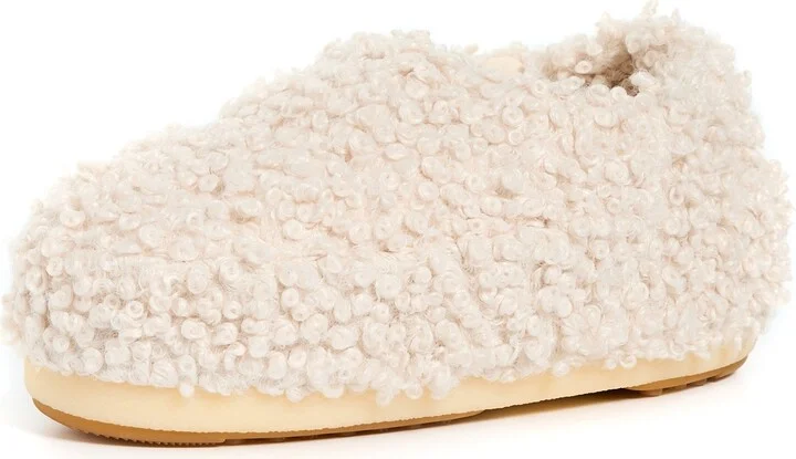 Moon Boot Sandal Band Astrakan Flats