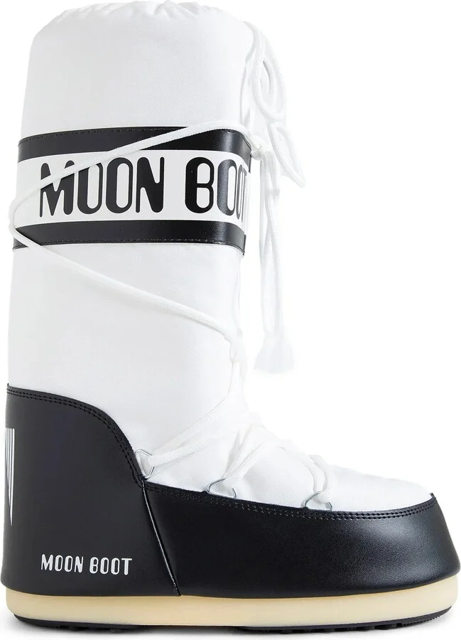 Moon Boot Stivali Unisex Neri E Bianchi