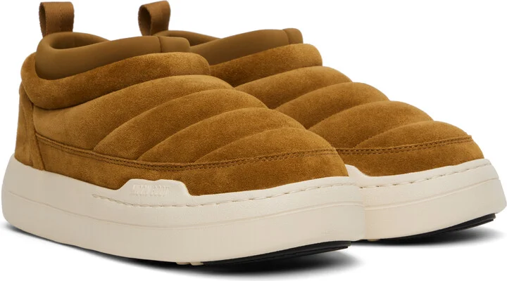Moon Boot Tan Park Soft Suede Loafers - Image 4