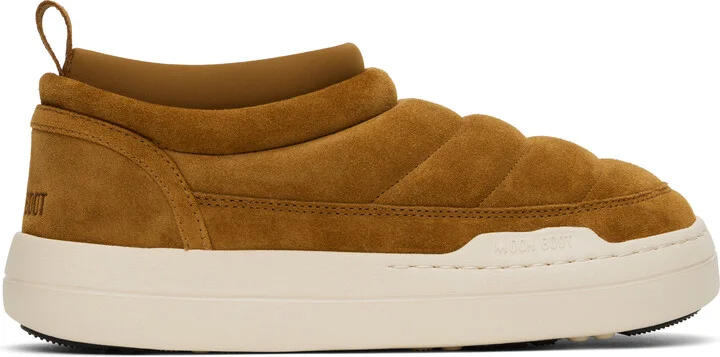 Moon Boot Tan Park Soft Suede Loafers