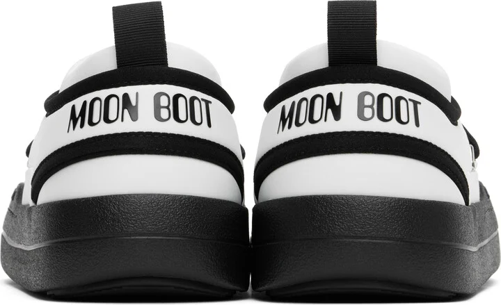 Moon Boot White & Black Park Icon Loafers - Image 2
