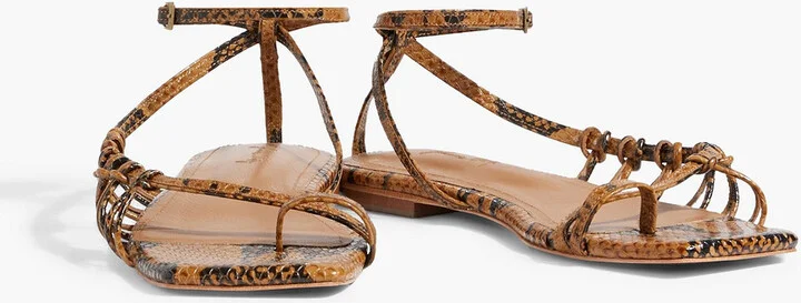Moon Gazer snake-effect leather sandals - Image 2
