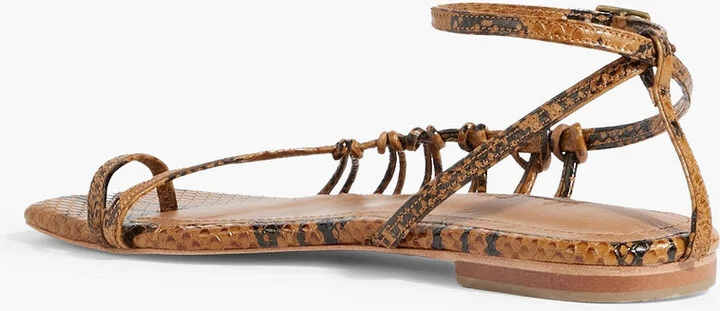 Moon Gazer snake-effect leather sandals - Image 3