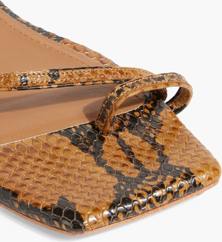 Moon Gazer snake-effect leather sandals - Image 4