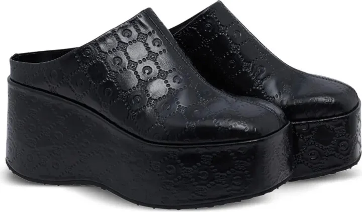 Moonagram-embossed mules - Image 2