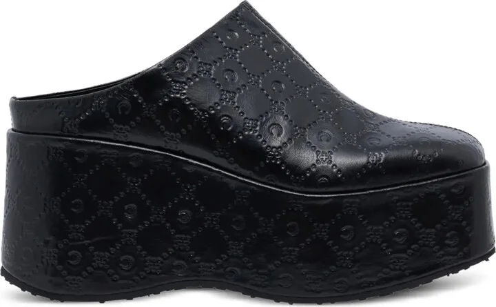 Moonagram-embossed mules