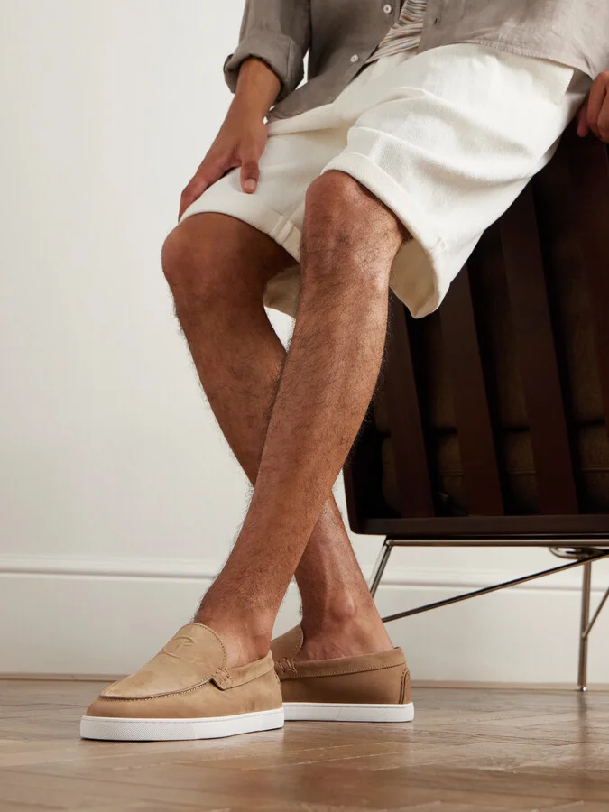 Moonboat Logo-Embossed Nubuck Loafers - Image 2