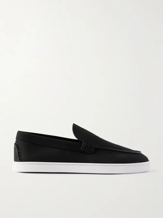 Moonboat Logo-Embossed Nubuck Loafers