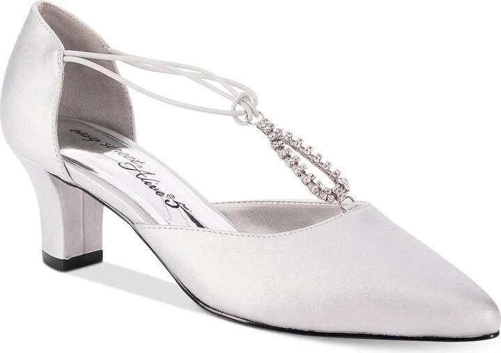 Moonlight Womens Satin Double D'Orsay Evening Sandals