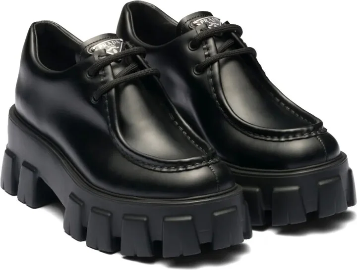 Moonlith brushed leather Derby shoes - Image 2