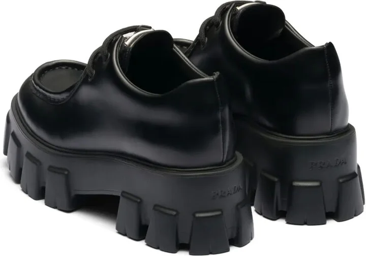 Moonlith brushed leather Derby shoes - Image 3