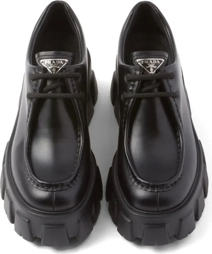 Moonlith brushed leather Derby shoes - Image 4