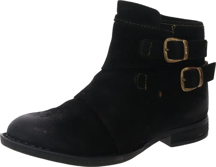 Moraga Womens Zipper Suede Booties