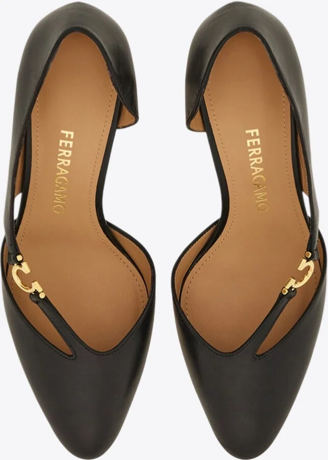 Moreen 70 Gancini Leather Pumps - Image 3